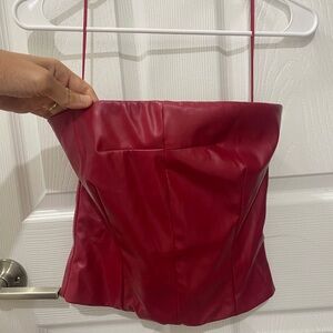 Fashion Nova Bold Red Corset Top